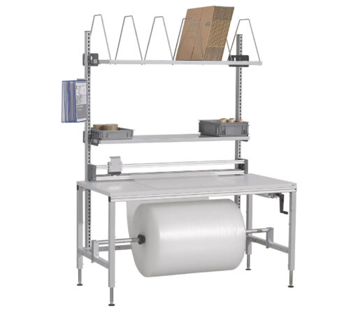 ERGO-line Arbeitstisch mit Achsauflage und Hintertisch Schneidegerät {{brizy_dc_image_alt imageSrc=